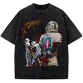 Tyreek Hill T-Shirt Cheetah Spiky hair fighters Hands Behind Back Celly TD Celebration Tee Drop Shoulder Acid Wash Tee...