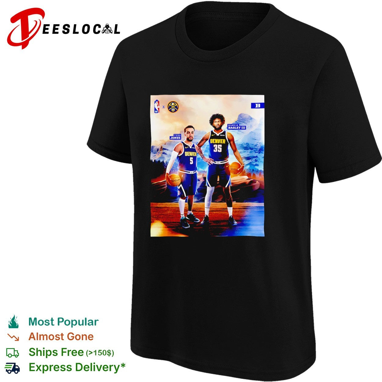 Tyus Jones and Marvin Bagley III Denver Nuggets NBA Duke Poster shirt