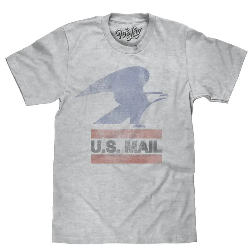 U.S. Mail Eagle Logo T-Shirt - Gray Hoodie, Sweatshirt | RetroVerseTees.com