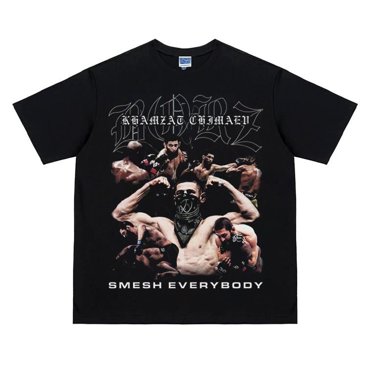 UFC "Alex Pereira" Heavyweight Vintage Tee 100% Cotton OVERSIZED T-shirt Menswear Top Crew Necks Clothing For UFC Fans...