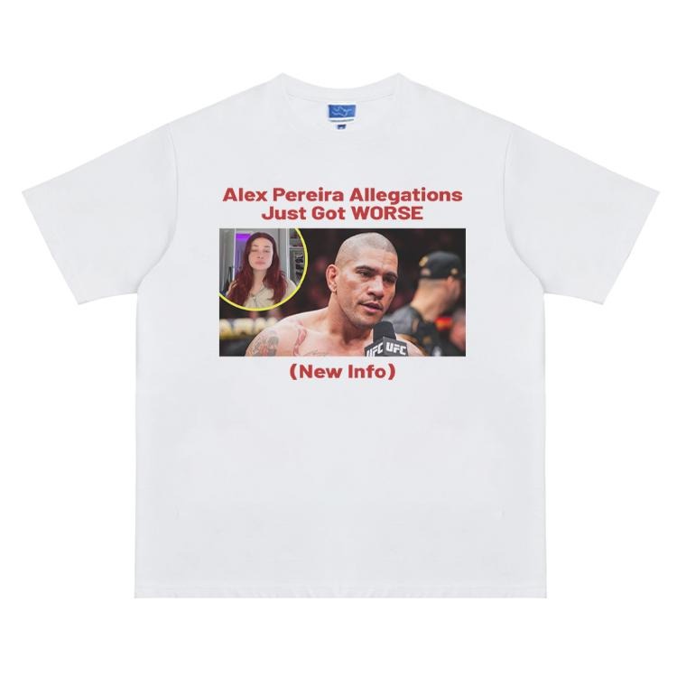 UFC "Alex Pereira" Heavyweight Vintage Tee 100% Cotton OVERSIZED T-shirt Menswear Top Crew Necks Clothing For UFC Fans...