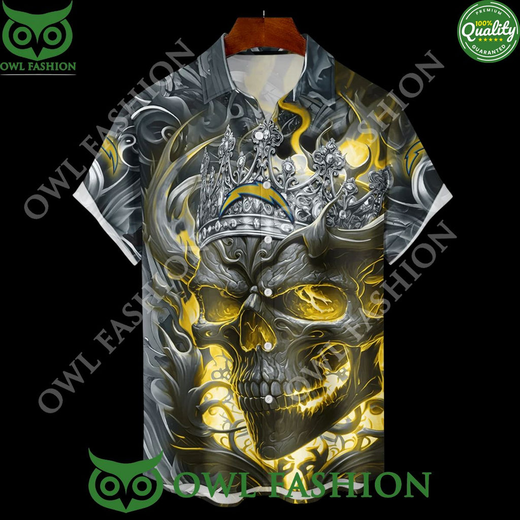 Los Angeles Chargers Skull Crown Yellow Custom Name Number Special Edition Hoodie shirt