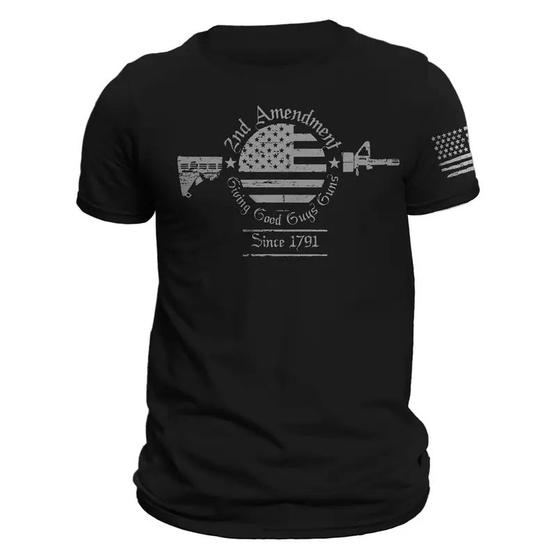 USA 2nd Amendment Giving Good Guys Guns T-Shirt Casual Classic Hoodie, Sweatshirt | RetroVerseTees.com