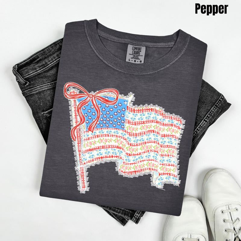 USA Aesthetic Flag Comfort Colors T-Shirt 'NLB' Hoodie, Sweatshirt | RetroVerseTees.com