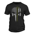 USA Army Military Thin Green Line Flag Skull Men's T-Shirt Hoodie, Sweatshirt | RetroVerseTees.com