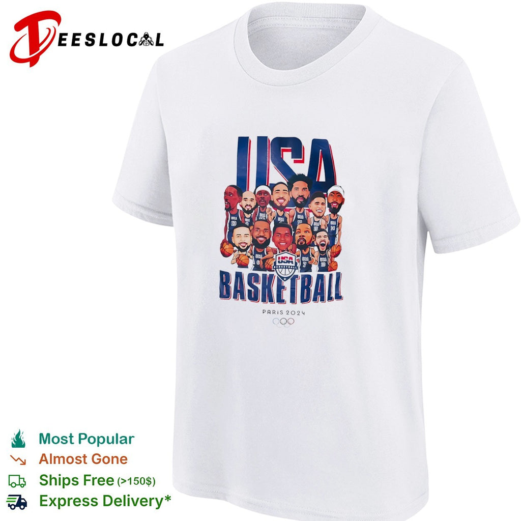 USA Basketball Team Paris 2024 Olympic Games shirt