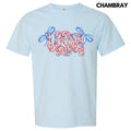 USA Ditzy Floral Comfort Colors T-Shirt 'NLB' Hoodie, Sweatshirt | RetroVerseTees.com