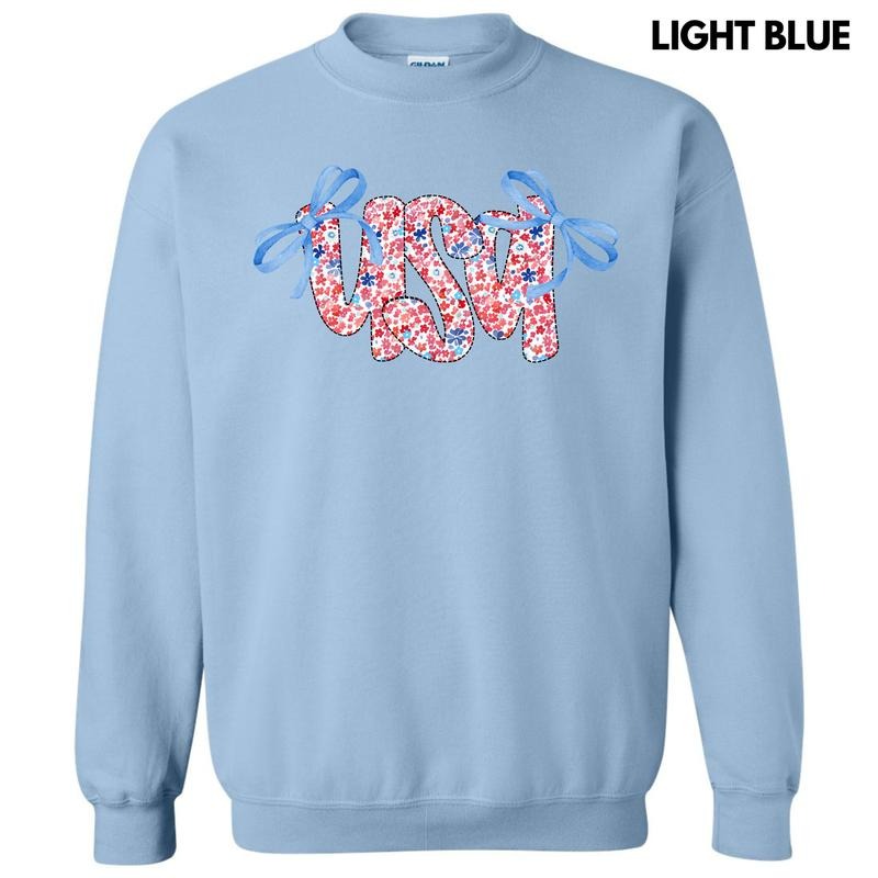 USA Ditzy Floral Sweatshirt 'NLB' T-Shirts, Hoodie | RetroVerseTees.com