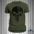 USA Flag Skull Blacked Out Design Men's T-Shirt Hoodie, Sweatshirt | RetroVerseTees.com