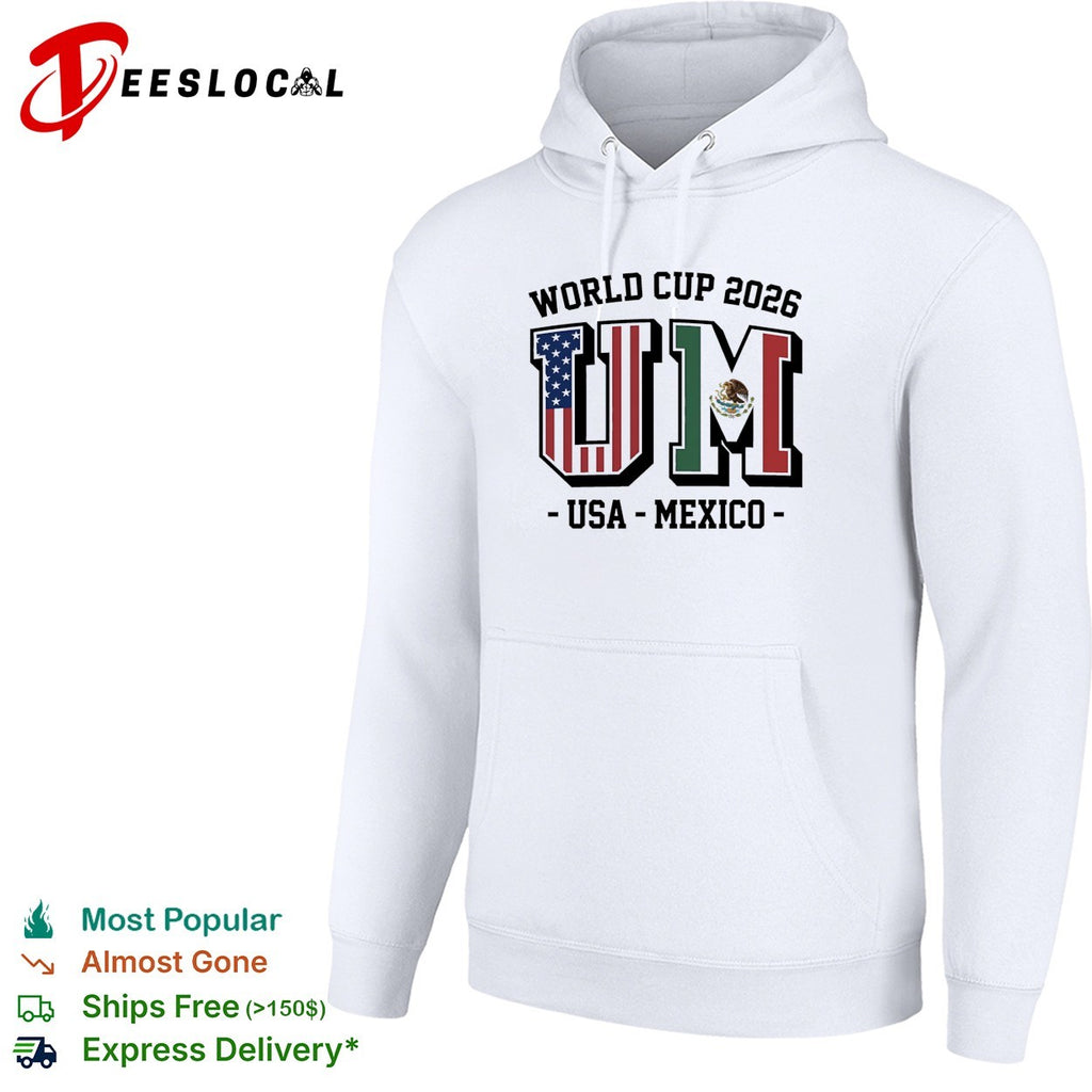 USA Mexico World Cup 2026 UM letter flags shirt