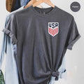 USA National Team Shirt, Comfort Colors USA Shirt, American Flag Shirt, Logo Tee, Memorial Day Ring Soft Cotton Fabric...