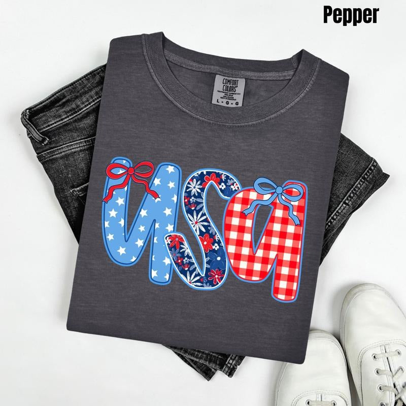 USA Pattern Mix Comfort Colors T-Shirt 'NLB' Hoodie, Sweatshirt | RetroVerseTees.com