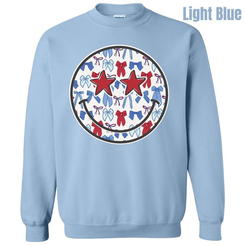 USA Ribbon Happy Face Sweatshirt 'NLB' T-Shirts, Hoodie | RetroVerseTees.com