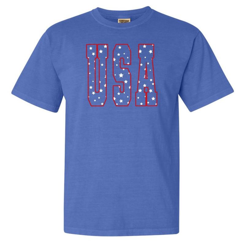 USA Stars Comfort Colors T-Shirt Hoodie, Sweatshirt | RetroVerseTees.com