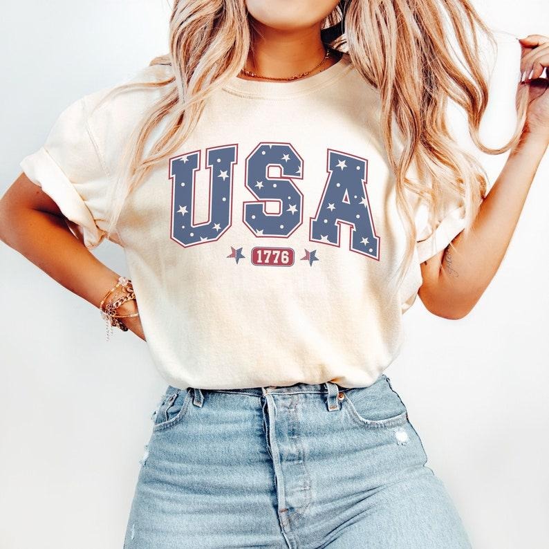 USA Tshirt, America Shirt, Fourth of July Shirt, 4th of July Tee, Patriotic Shirt, America Est Shirt, Red White and Blue...