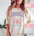 USA shirt, Summer BBQ t-shirt, Red White and Blue, America Tee Hoodie, Sweatshirt | RetroVerseTees.com