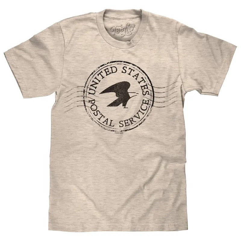 USPS Postmark T-Shirt - Oatmeal Hoodie, Sweatshirt | RetroVerseTees.com