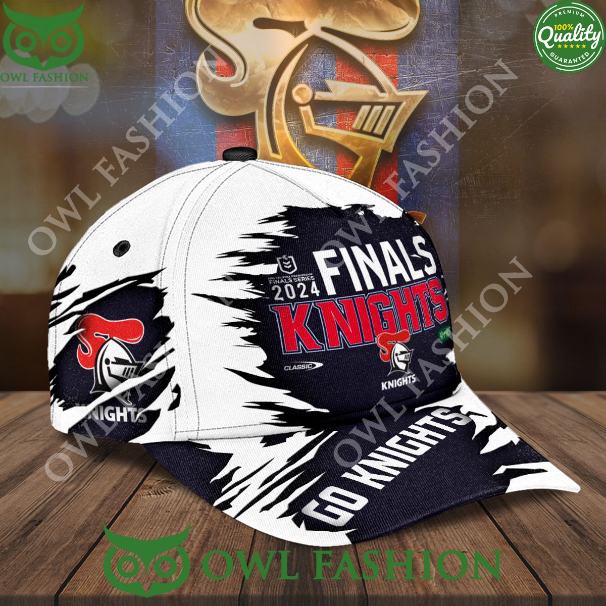 Newcastle Knights Finals 2024 Black and White Classic Cap