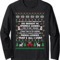 Ugly Christmas Sweater Long Sleeve T-Shirt Hoodie, Sweatshirt | RetroVerseTees.com
