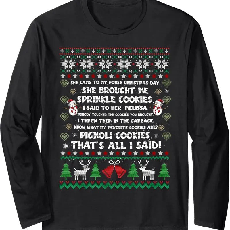 Ugly Christmas Sweater Long Sleeve T-Shirt Hoodie, Sweatshirt | RetroVerseTees.com