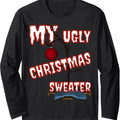Ugly Christmas Sweaters For Women, Men | Christmas Long Sleeve T-Shirt Hoodie, Sweatshirt | RetroVerseTees.com