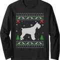 Ugly Xmas Design Schnauzer Dog Ugly Christmas Sweater Funny Long Sleeve T-Shirt Hoodie, Sweatshirt | RetroVerseTees.com