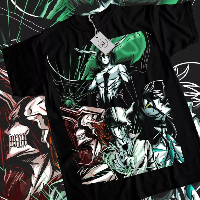 Ulquiorra Bleach T-Shirt Cifer Ichigo Kurosaki Manga Horror Anime Shirt All Size Hoodie, Sweatshirt | RetroVerseTees.com