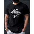 Ultra-Soft, Breathable, Moisture-Wicking Comfojavascrt-Fit Crew Neck Hot Mountain Creative Graphic Print T-Shirt for Men...