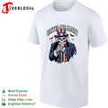 Uncle Sam skeleton pointing United we haunt Halloween bats shirt