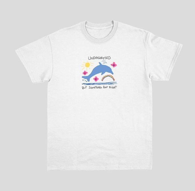Undiagnosed But Something Ain't Right T-Shirt Featuring Dolphin Meme Design Hoodie, Sweatshirt | RetroVerseTees.com