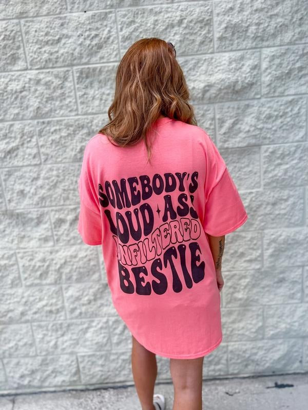 Unfiltered Bestie Graphic Tee Hoodie, Sweatshirt | RetroVerseTees.com