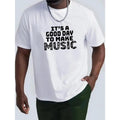Unique Music Letter Graphic Tee - Soft, Breathable, Comfy Chic Design