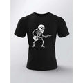 Unique Skeleton Playing Guitar Design Short Sleeve Casual T-Shirt for Men, Summer Tees Made in USA Hoodie, Sweatshirt