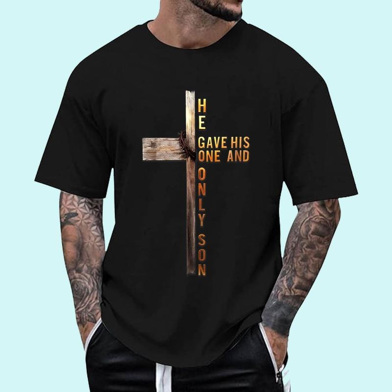 [Unisex Cotton Shirt] Christian Cross Bible John 316 Reflection T-Shirt Hoodie, Sweatshirt | RetroVerseTees.com