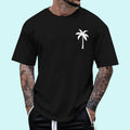 [Unisex Cotton Shirt] Cool Summer Vacation Men Women Beach Palm Tree T-Shirt Hoodie, Sweatshirt | RetroVerseTees.com