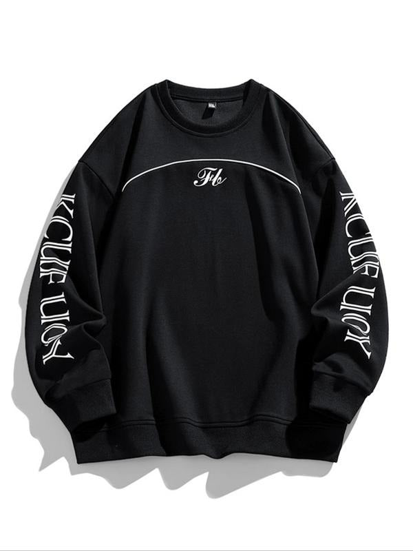 Unisex Essentials Sweatshirt Men'WB shield Regular Fit Letter Print Round Neck Sweatshirt, Fashion Casual Crew Neck Long...