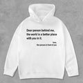 Unisex Letter Print Drop Shoulder Hoodie, Fashion Casual Drawstring Hooded Sweatshirt for Daily Holiday Outdoor Wear,...