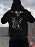 Unisex Men'WB shield Letter & Flower Print Lace Up Hoodie, Casual Regular Fit FOG Comfortable Long Sleeve Pullover For...