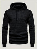 Unisex Men'WB shield Textured Patched Pocket Hoodie, Regular Fit Casual Long Sleeve Drawstring Hooded Top, Comfort Men'WB...