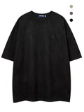 Unisex Regular Fit Letter & Cross Print Drop Shoulder Tee, Men'WB shield Casual FOG Comfy Round Neck Half Sleeve T-shirt...