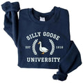 Unisex Silly Goose University Unisex Tee, Crewneck and Hoodie Gifts Sweaters Fabric Menswear tiktok shop Fleece Jet...