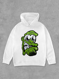 Unisex'WB shield Letter Print Drop Shoulder Hoodie, Fashion Casual Regular Fit Hooded Sweatshirt for Daily Holiday...