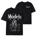 Unisex'WB shield Washed Distressed Modelo Cowboy Tee, Regular Fit Street Fashion Casual Comfy Short Sleeve Round Neck...