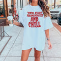 Unisex comfort colors murder documentaries and chill short sleeve cotton casual graphic tee gildan longsleeve polyester...