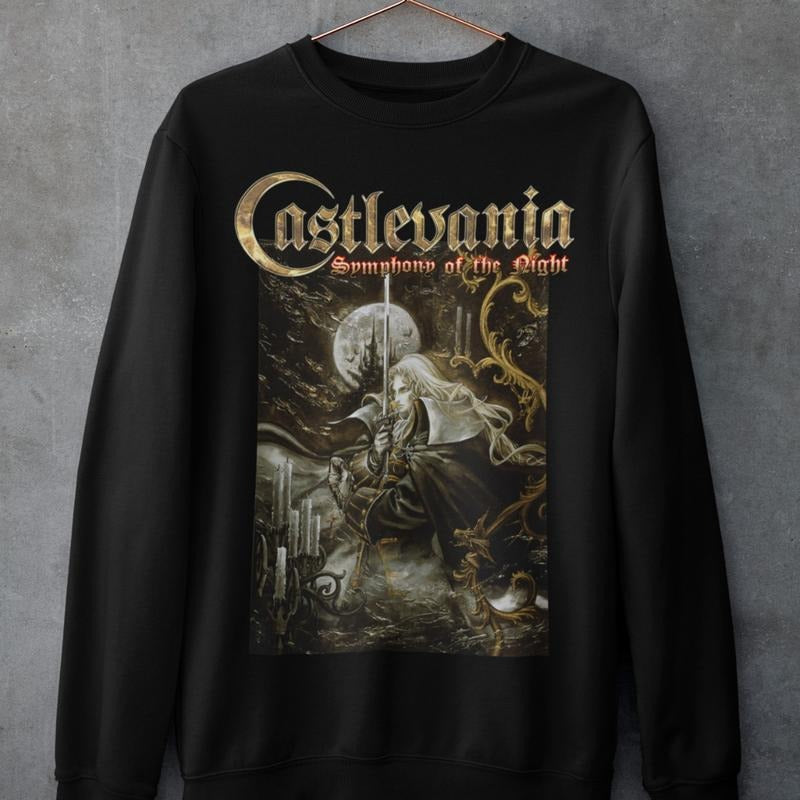 Unisex, Castlevania Alucard Sweatshirt - Castlevania, castlevania sweatshirt T-Shirts, Hoodie | RetroVerseTees.com