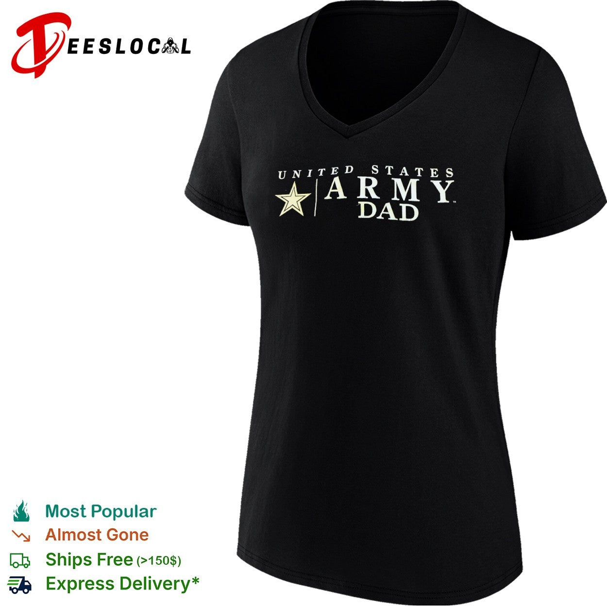 United States Army dad star shirt