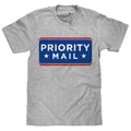 United States Postal Service USPS Priority Mail T-Shirt - Athletic Heather Gray Hoodie, Sweatshirt | RetroVerseTees.com
