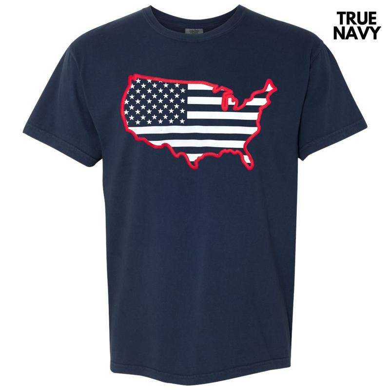 United States Red Puff Comfort Colors T-Shirt Hoodie, Sweatshirt | RetroVerseTees.com