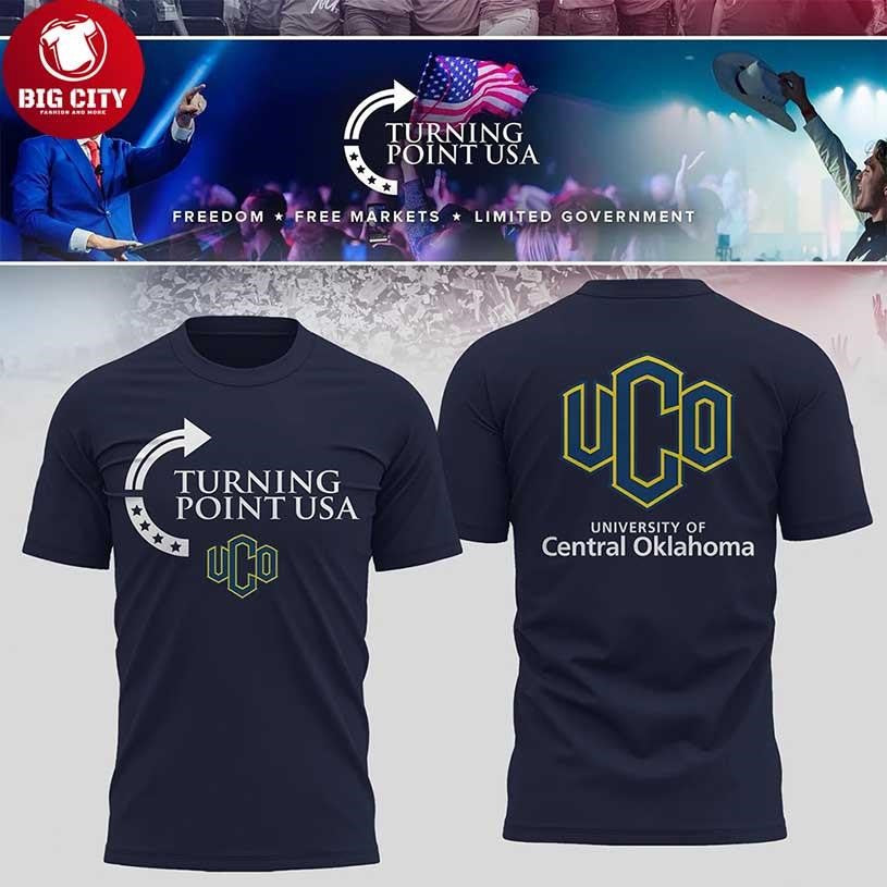 University Of Central Oklahoma Turning Point USA 2025 Two Sided Shirt