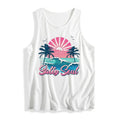 Unleash Vacation - Ready Style with This Vest! This women'WB shield vest, with its charming beach scene design, House FOG...